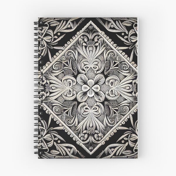 Item preview, Symmetrical Monochromatic New Traditional Pattern Digital Painting designed and sold by CodeAndColors.