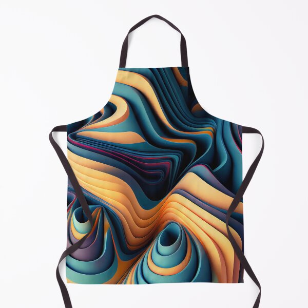 Artikelvorschau, Smooth Three Dimensional Vibrant Modern Coastal Pattern Digital Painting entworfen und verkauft von CodeAndColors.