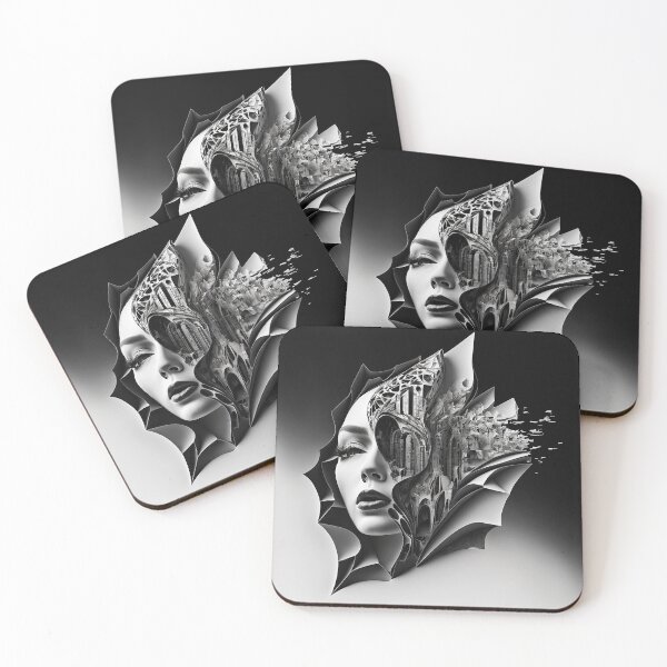 Item preview, Beautiful Woman connected with abstract architecture 33 designed and sold by Artistic Pandas.
