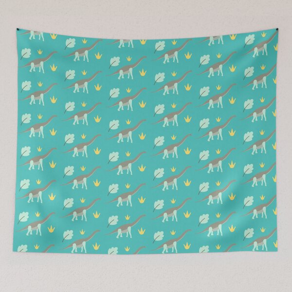 Item preview, Dinosaur Brachiosaurus on Blue Background Pattern designed and sold by KOTOdesign.