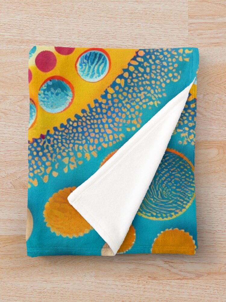 Imagen 3 de 6, Manta con la obra Cute Ancient Intense Coarse Flowing Scandinavian Pattern Digital Painting, diseñada y vendida por CodeAndColors.