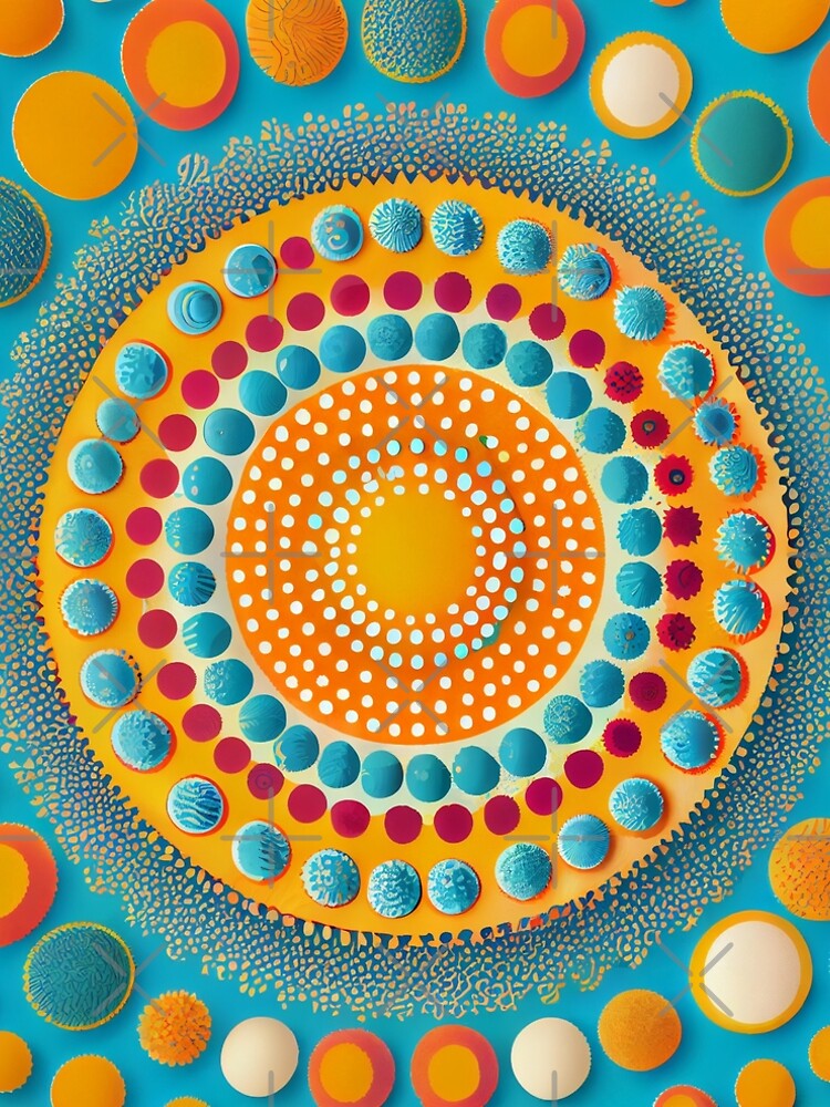 Aperçu 5 sur 5. Robe trapèze avec l'œuvre Cute Ancient Intense Coarse Flowing Scandinavian Pattern Digital Painting créée et vendue par CodeAndColors.