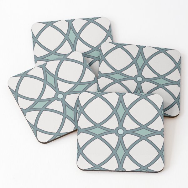Item preview, Geometric Pattern: Lattice Circle: Seafoam designed and sold by Red Wolf.