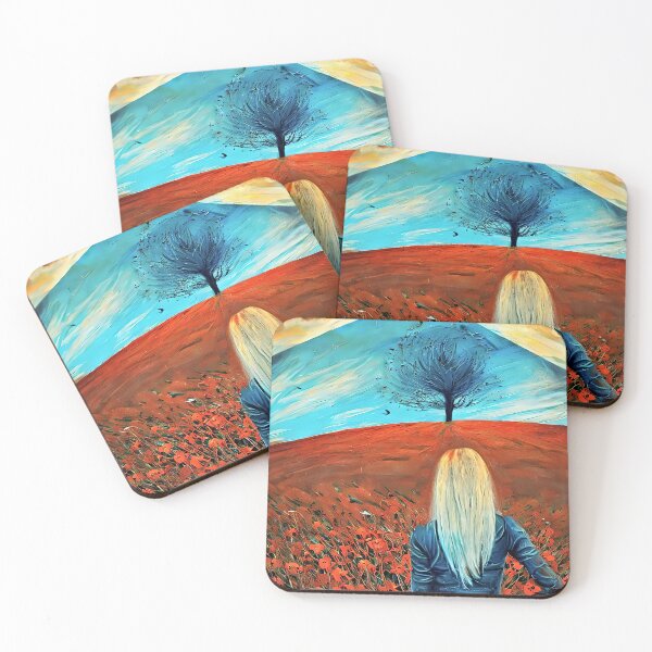 Item preview, Woman and field of poppies designed and sold by bogfl.