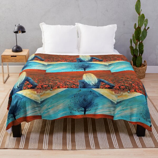 Item preview, Woman and field of poppies designed and sold by bogfl.