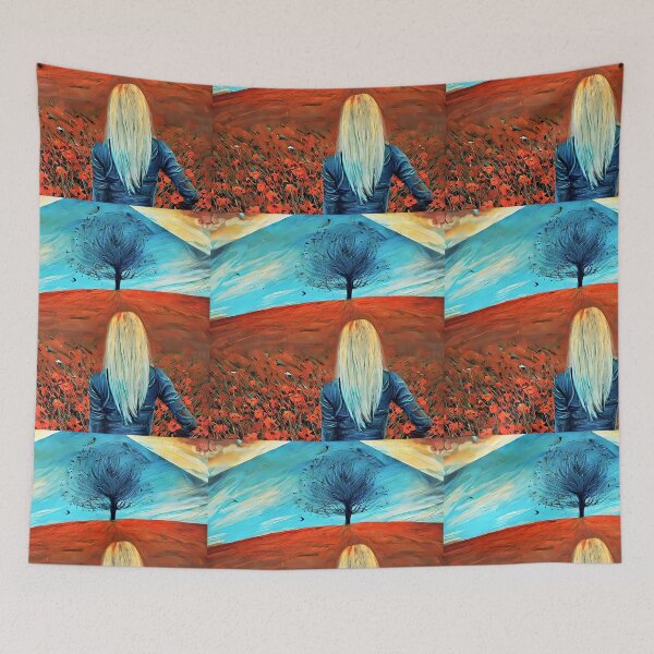 Item preview, Woman and field of poppies designed and sold by bogfl.