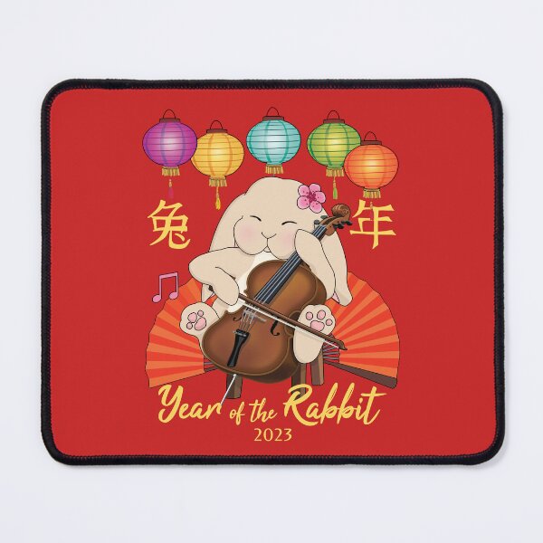 Item preview, Cute Cello Bunny Chinese New Year of the Rabbit 2023 designed and sold by Jazznote.