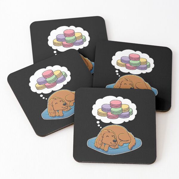 Item preview, English Cocker Spaniel dreaming about Macaroons designed and sold by DoggieDelights.