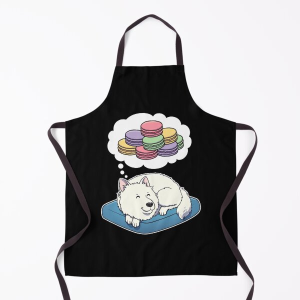Artikelvorschau, Samoyed dreaming about Macaroons entworfen und verkauft von DoggieDelights.