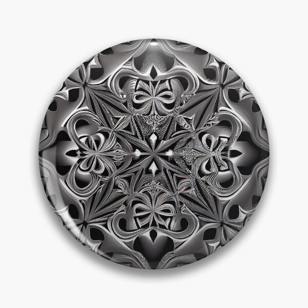 Artikelvorschau, Symmetrical Monochromatic New Traditional Pattern Digital Painting entworfen und verkauft von CodeAndColors.