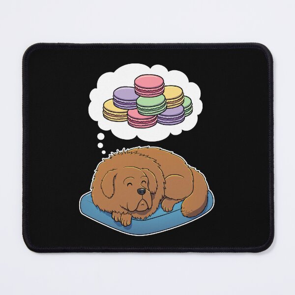 Item preview, Tibetan Mastiff dreaming about Macaroons designed and sold by DoggieDelights.