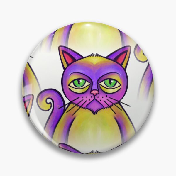 Item preview, Hypnotic Cat Purple designed and sold by Rose Boyd.