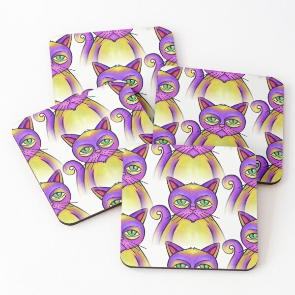 Item preview, Hypnotic Cat Purple designed and sold by Rose Boyd.