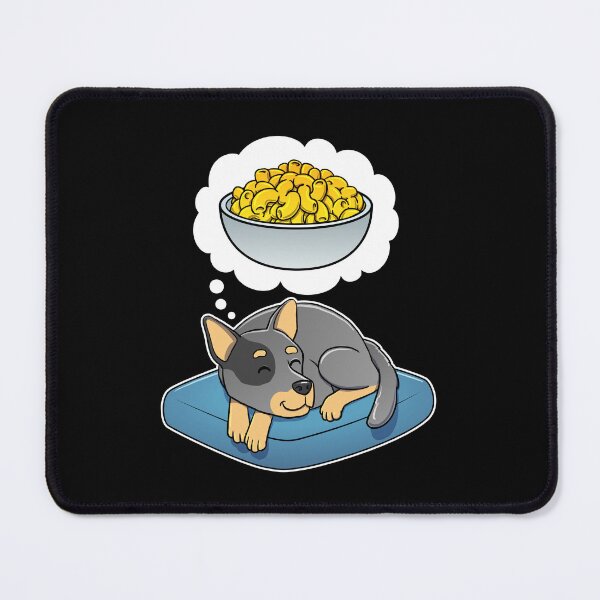 Item preview, Australian Cattle Dog dreaming about Macaroni and Cheese designed and sold by DoggieDelights.
