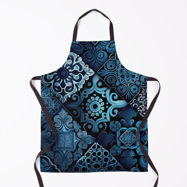 Item preview, Blue Aesthetic Traditional Pattern Digital Painting designed and sold by CodeAndColors.