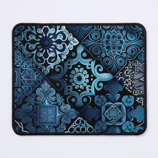 Item preview, Blue Aesthetic Traditional Pattern Digital Painting designed and sold by CodeAndColors.