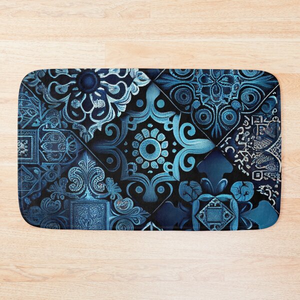 Item preview, Blue Aesthetic Traditional Pattern Digital Painting designed and sold by CodeAndColors.