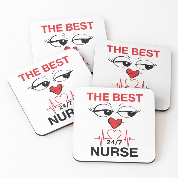 Item preview, The Best Nurse 24/7 Girls Women Nurses Valentines Day Hearts Stethoscope NURSES designed and sold by al21ex.