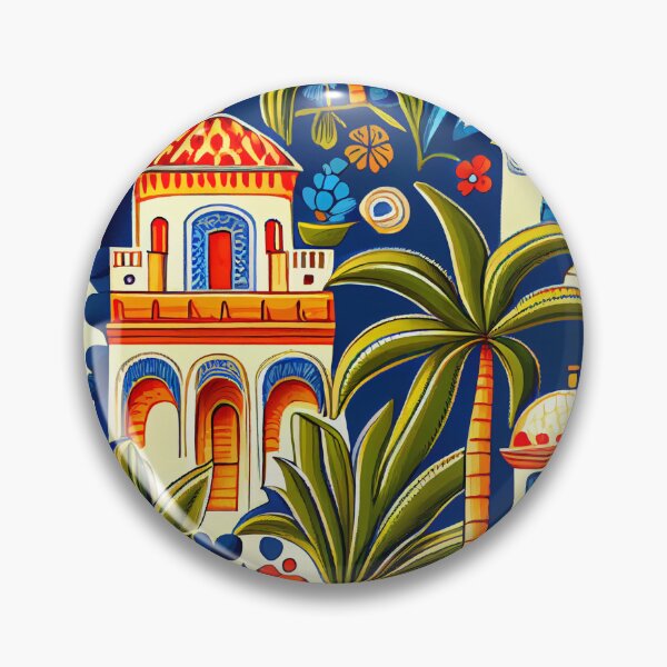 Artikelvorschau, Cartoon New Mediterranean Pattern Digital Painting entworfen und verkauft von CodeAndColors.
