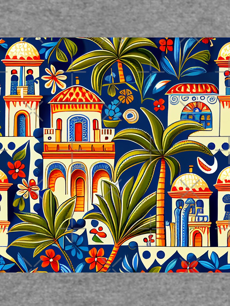Thumbnail 6 von 6, Leichter Pullover, Cartoon New Mediterranean Pattern Digital Painting designt und verkauft von CodeAndColors.