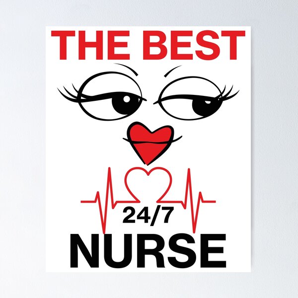 Item preview, The Best Nurse 24/7 Girls Women Nurses Valentines Day Hearts Stethoscope NURSES designed and sold by al21ex.