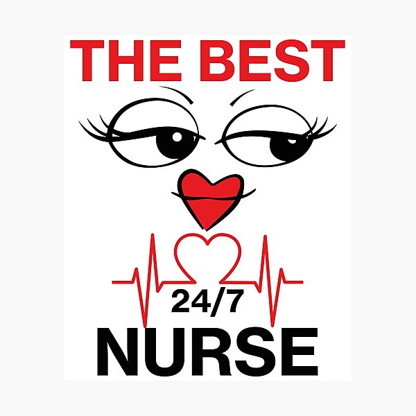 Item preview, The Best Nurse 24/7 Girls Women Nurses Valentines Day Hearts Stethoscope NURSES designed and sold by al21ex.