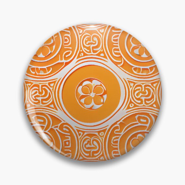 Artikelvorschau, Orange Irregular Asian Pattern Digital Painting entworfen und verkauft von CodeAndColors.