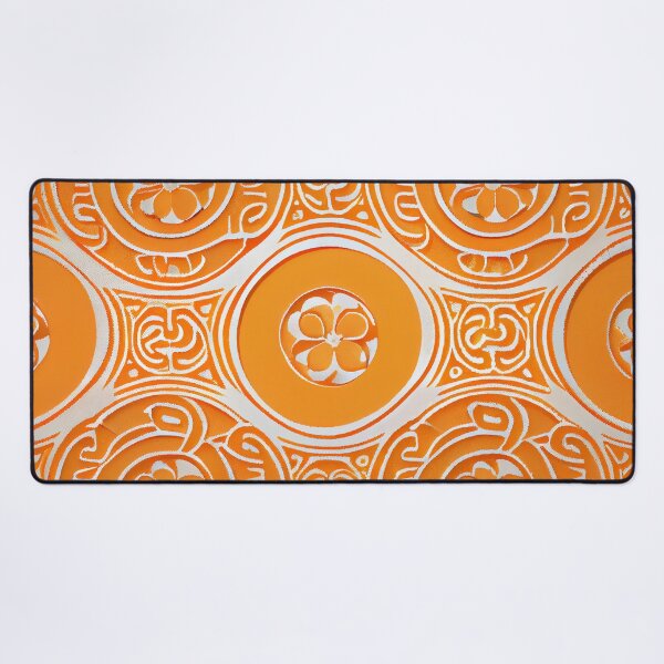 Artikelvorschau, Orange Irregular Asian Pattern Digital Painting entworfen und verkauft von CodeAndColors.