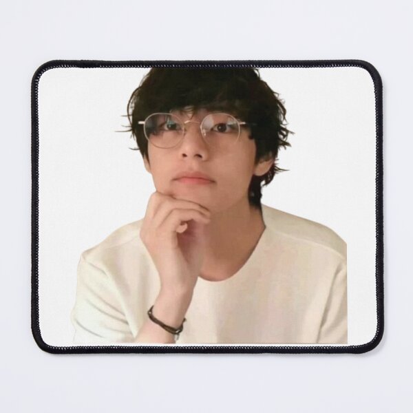 Item preview, Taehyung Tae with glasses vlive beige winter bear designed and sold by tokki-drawings.