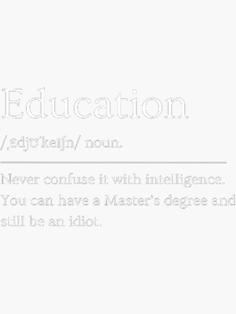 "Education Funny Dictionary Definition" Sticker for Sale by ED