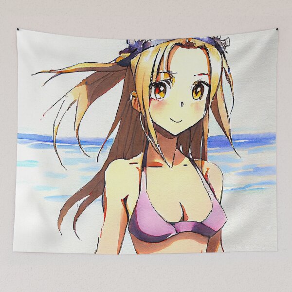 Aperçu de l'œuvre Anime Bikini Fille # 56 créée et vendue par Eynoxart.