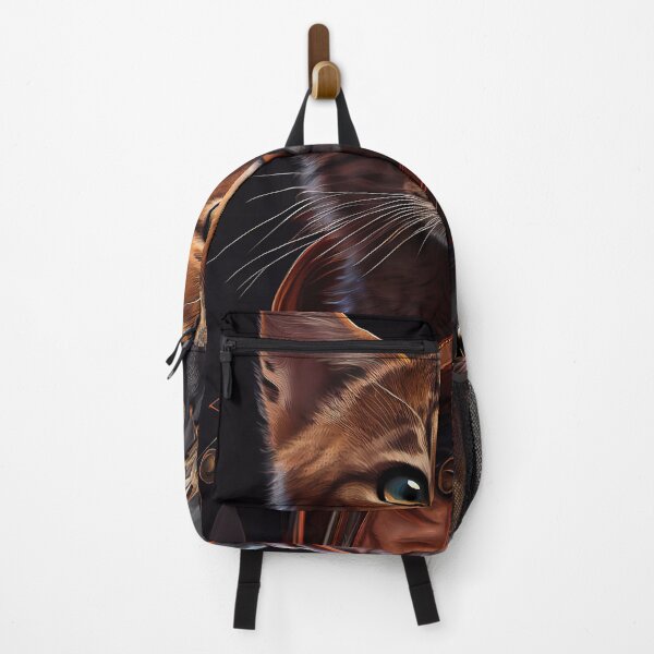 Item preview, Abyssinian cat wears a leather jacket Cat Breed Portrait designed and sold by Nalaxation.