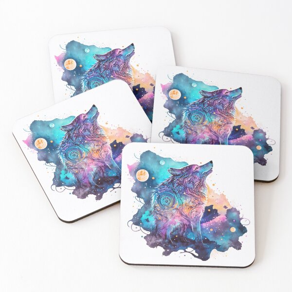 Item preview, Wolf spirit animal and universe designed and sold by knuppify.