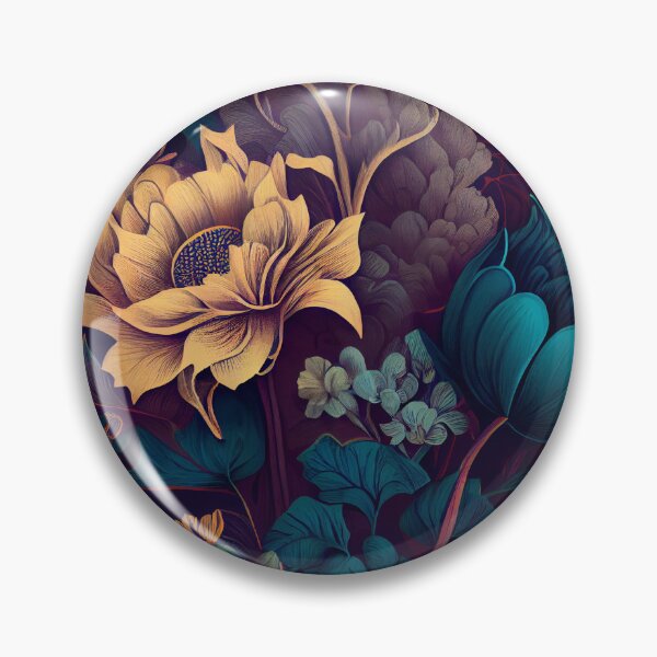 Item preview, Surreal Drawn Floral Pattern Digital Painting designed and sold by CodeAndColors.
