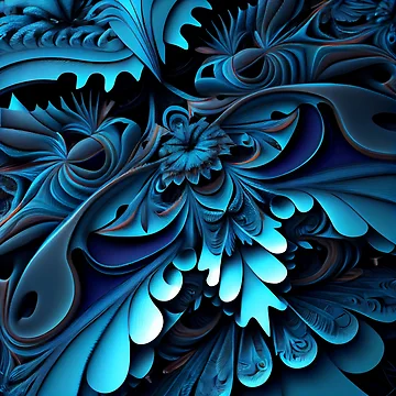 Vorschaubild zum Design Blue Aggressive Abstract Australian Pattern Digital Painting von CodeAndColors