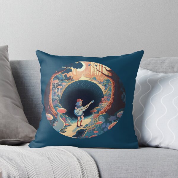 Item preview, Forest Guitar Girl, Hippy, Nature, Sunshine, Illustration designed and sold by Artefact3000.