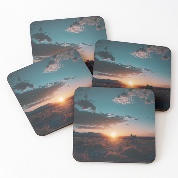 Item preview, Beautiful illustration of western scenery at sunset with blue sky designed and sold by Skyfe.