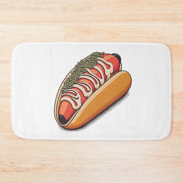 Item preview, Ukiyoe Hotdog: A Traditional Japanese Woodblock Print of a Hotdog in the Ukiyoe Style. designed and sold by BotTastic.