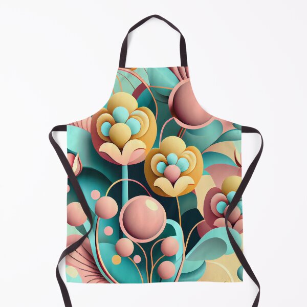 Artikelvorschau, Cartoon Surreal Pastel Floral Pattern Digital Painting entworfen und verkauft von CodeAndColors.