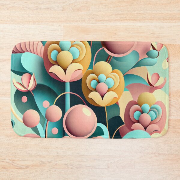 Item preview, Cartoon Surreal Pastel Floral Pattern Digital Painting designed and sold by CodeAndColors.