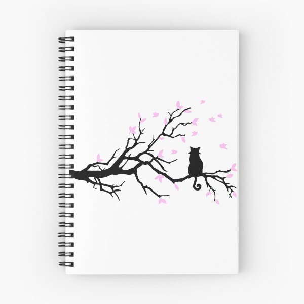 Item preview, Cat on a tree pink leaves designed and sold by AmonRa16.