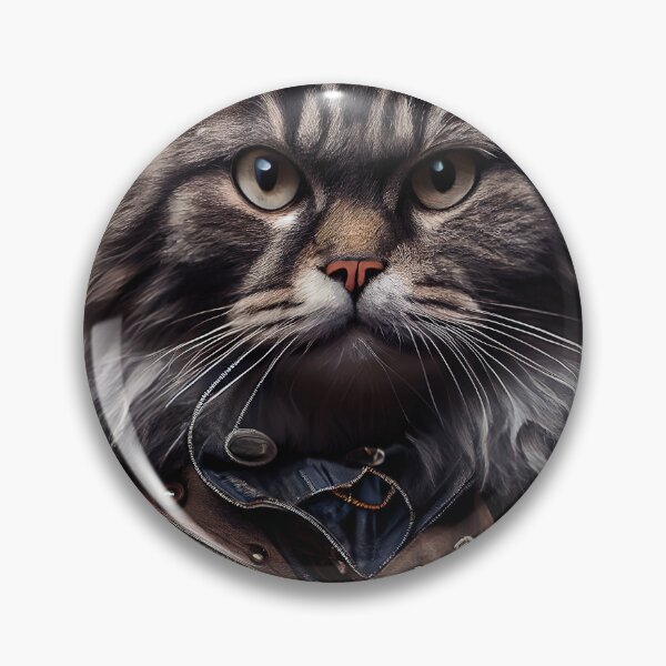 Item preview, British Longhair wears a leather jacket Cat Breed Portrait designed and sold by Nalaxation.