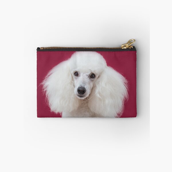 Item preview, White poodle on scarlet background designed and sold by Penel.