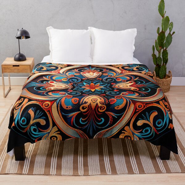 Aperçu de l'œuvre Luxury Circular Mystical Bold Western Pattern Digital Painting créée et vendue par CodeAndColors.