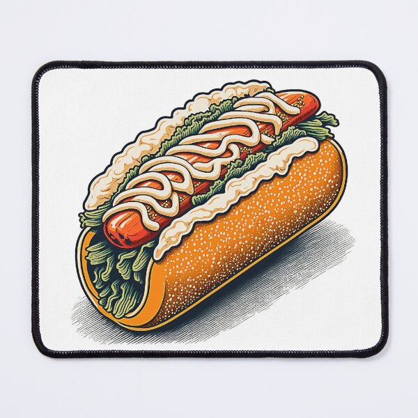 Item preview, Ukiyoe Hotdog: A Traditional Japanese Woodblock Print of a Hotdog in the Ukiyoe Style. designed and sold by BotTastic.