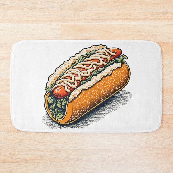 Item preview, Ukiyoe Hotdog: A Traditional Japanese Woodblock Print of a Hotdog in the Ukiyoe Style. designed and sold by BotTastic.