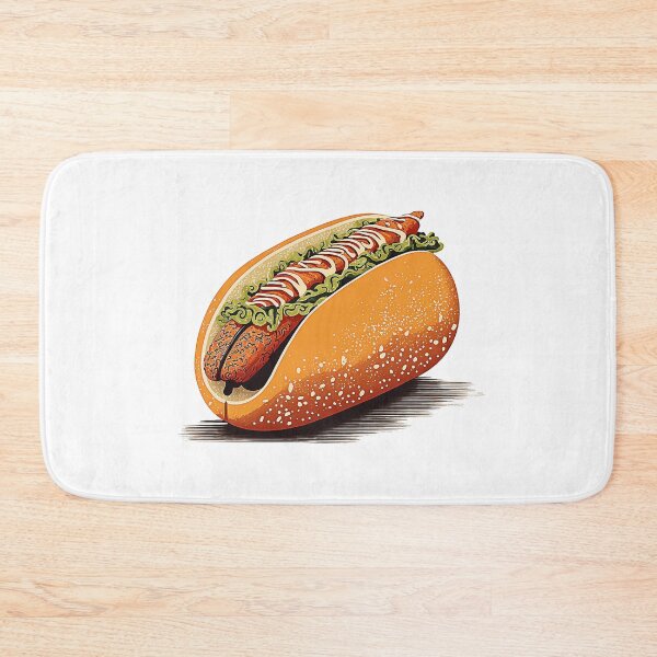 Item preview, Ukiyoe Hotdog: A Traditional Japanese Woodblock Print of a Hotdog in the Ukiyoe Style. designed and sold by BotTastic.