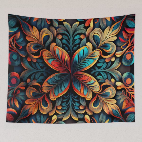 Item preview, Vibrant Pattern Digital Painting designed and sold by CodeAndColors.