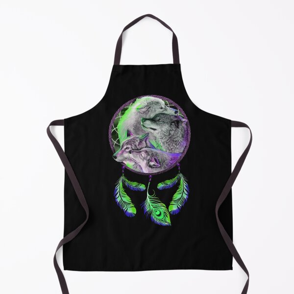Item preview, Four Wolves Black Dreamcatcher Green designed and sold by Barnissim.