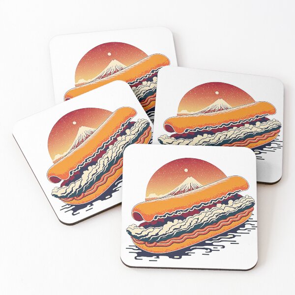 Item preview, Ukiyoe Hotdog: A Traditional Japanese Woodblock Print of a Hotdog in the Ukiyoe Style. designed and sold by BotTastic.